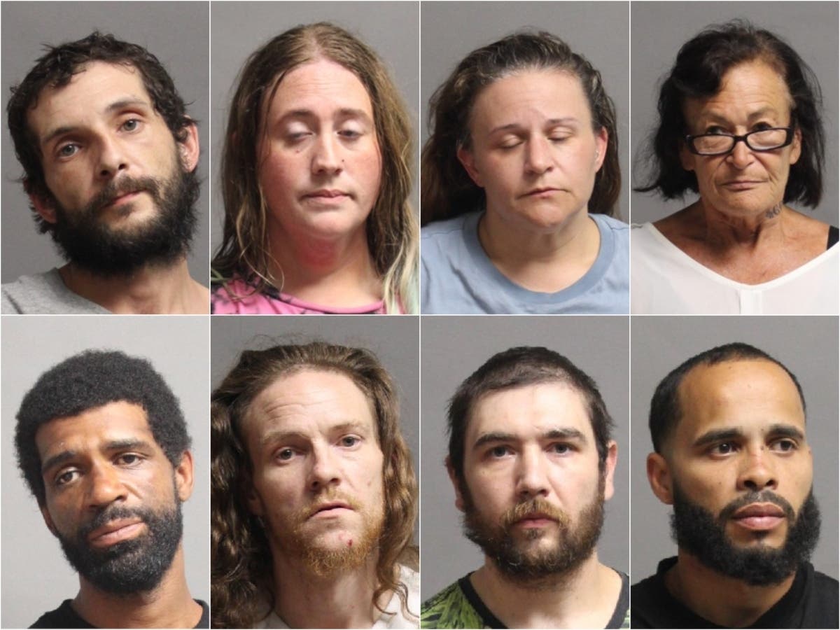 Top row, left to right: Andrew Hannon, Mallory Levesque, Pamela Rothkopf, and Kimberly Saari. Lower row, left to right: Kalif Brooks, Anthony Giargiari, Andrew Holaday, and Roberto Lopez.