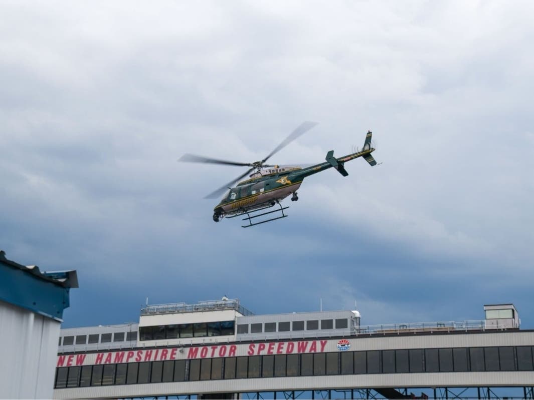 Troopers were in the air during the race in Loudon last weekend.