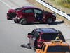 Multiple vehicles crashed on the westbound side of Interstate 393 on Sept. 23.