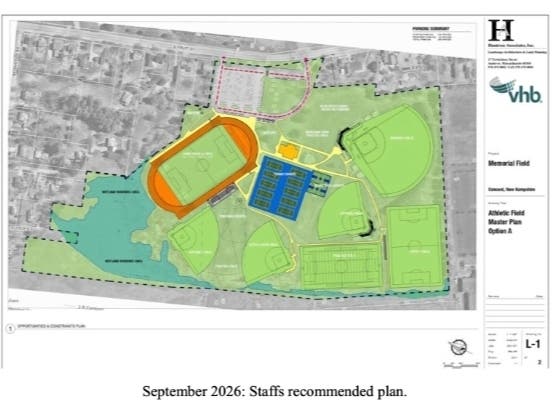 Concord City Council To Consider $1.2M To Create Final Design And Permitting For Updated Memorial Field