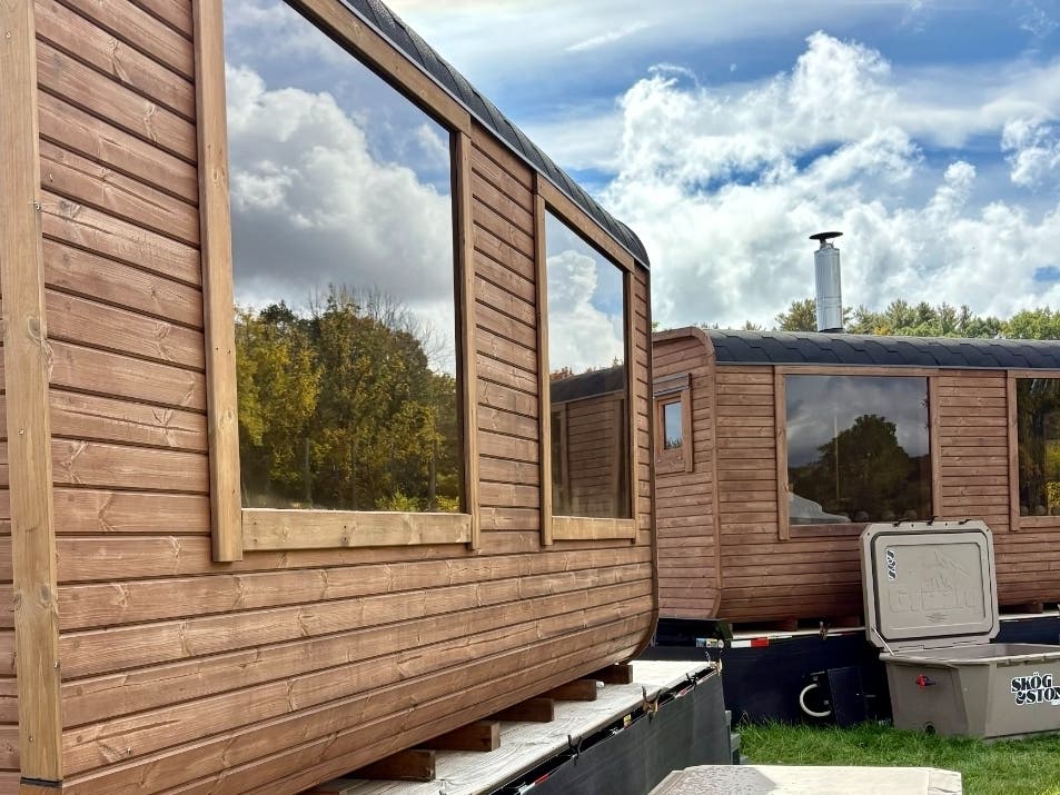 Skog & Stone Sauna Company and Throwback Brewery said the seasonal offering brings outdoor sauna sessions to the farm through a partnership that debuted earlier.