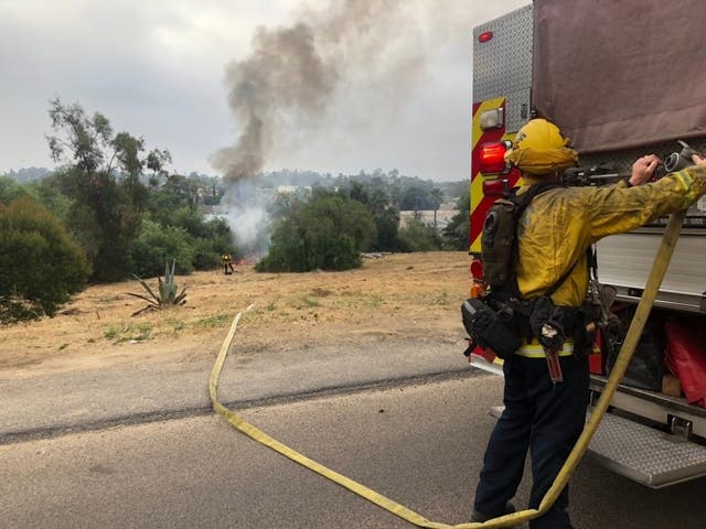 Small Brush Fire Sparks In Fallbrook | Oceanside, CA Patch