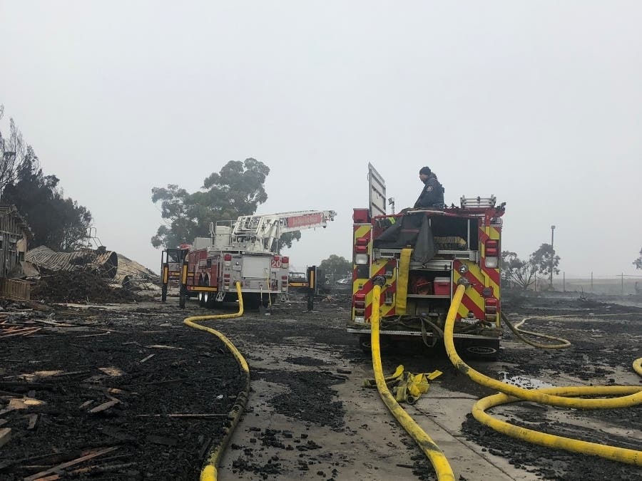 A fire that burned hundreds of acres and prompted evacuations in the Otay Mesa neighborhood of San Diego is now 60 percent contained, fire officials said.