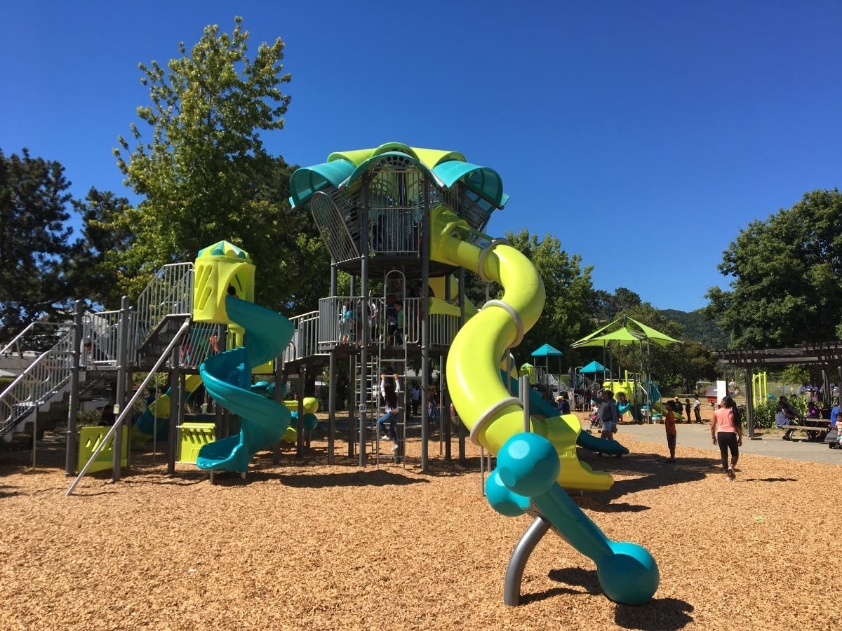 This playground structure at Pickleweed Park in San Rafael was purchased with federal grant funds.