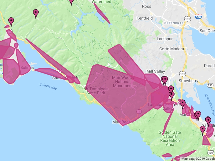 Thousand of Marin County residents remain in the dark Thursday as Pacific Gas and Electric Company​ continued the second phase of its Public Safety Planned Shutoffs amid a forecast of extreme weather and fire conditions.​
