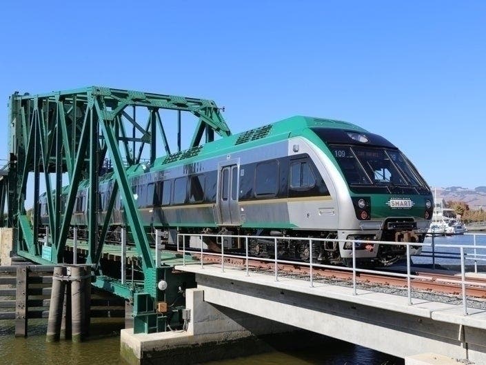 SMART's weekend train service is canceled through April 5​ due to coronavirus concerns. 