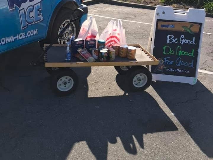 All donations will go to Feeding America, according to Kona Ice of North Marin​​. 