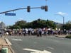 Hundreds of people peacefully gathered and marched against police brutality and racial injustice during two demonstrations Sunday in Santee.