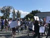 Hundreds of people peacefully gathered and marched against police brutality and racial injustice during two demonstrations Sunday in Santee.