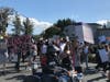 Hundreds of people peacefully gathered and marched against police brutality and racial injustice during two demonstrations Sunday in Santee.