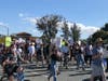 Hundreds of people peacefully gathered and marched against police brutality and racial injustice during two demonstrations Sunday in Santee.