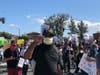 Hundreds of people peacefully gathered and marched against police brutality and racial injustice during two demonstrations Sunday in Santee.