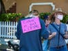 Protestors marched for racial justice Saturday in Mill Valley.
