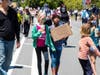 Protestors marched for racial justice Saturday in Mill Valley.