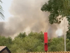 A brush fire broke out Thursday afternoon in Santee.