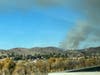The blaze sparked in vegetation near Cuyamaca Street and Chaparral Drive.