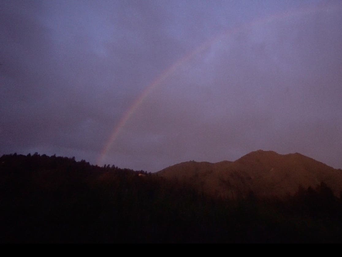 Rainbow over Mount Tamalpais in Marin County, California 
