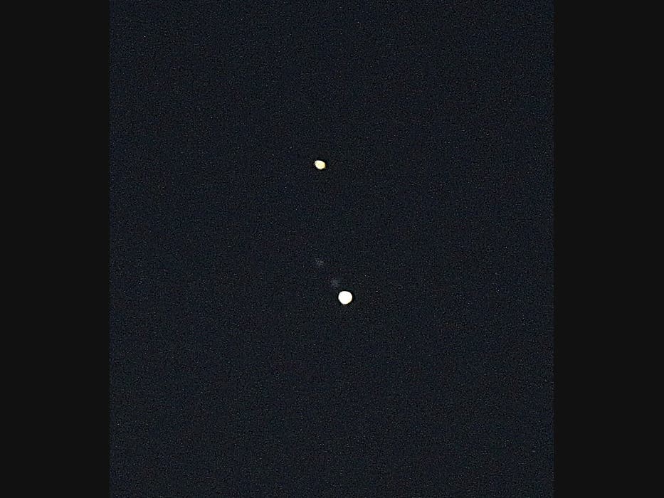 The "great conjunction" of Jupiter and Saturn