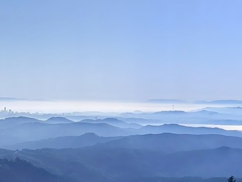 Blue haze over Mount Tamalpais