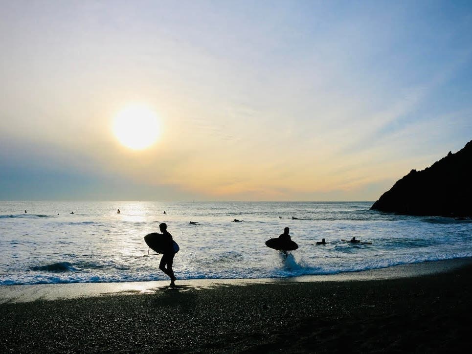 Sunset at Rodeo Beach​ in Marin County​