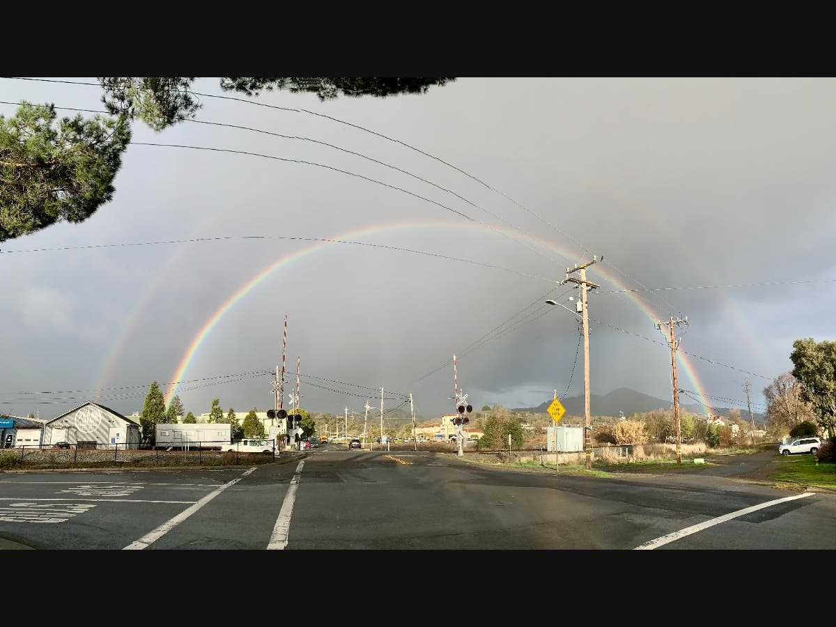 Double rainbow over Novato, California 
