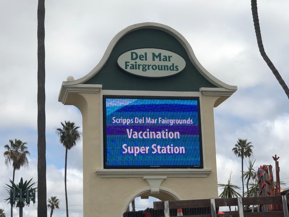 Appointments are available for COVID-19 vaccinations at the Scripps Del Mar Fairgrounds Vaccination Super Station​.