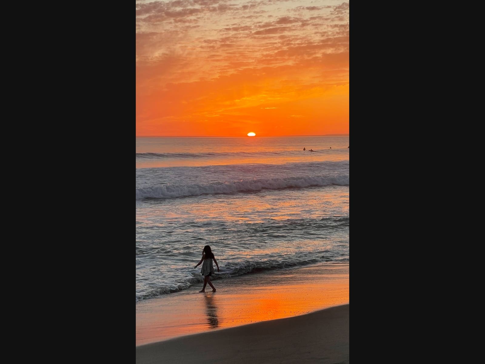 A girl walking on Tamarack State Beach.​
