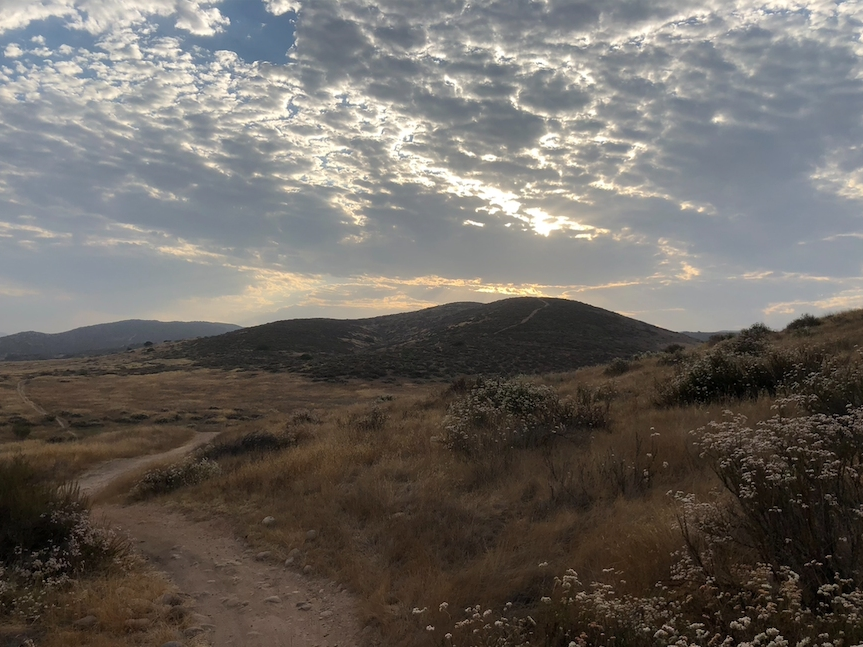 Sunrise over Sycamore Canyon Open Space Preserve in San Diego County, California 