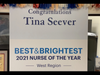 Tina Seever of BrightStar Care Carlsbad received the regional award Thursday at the Carlsbad office.