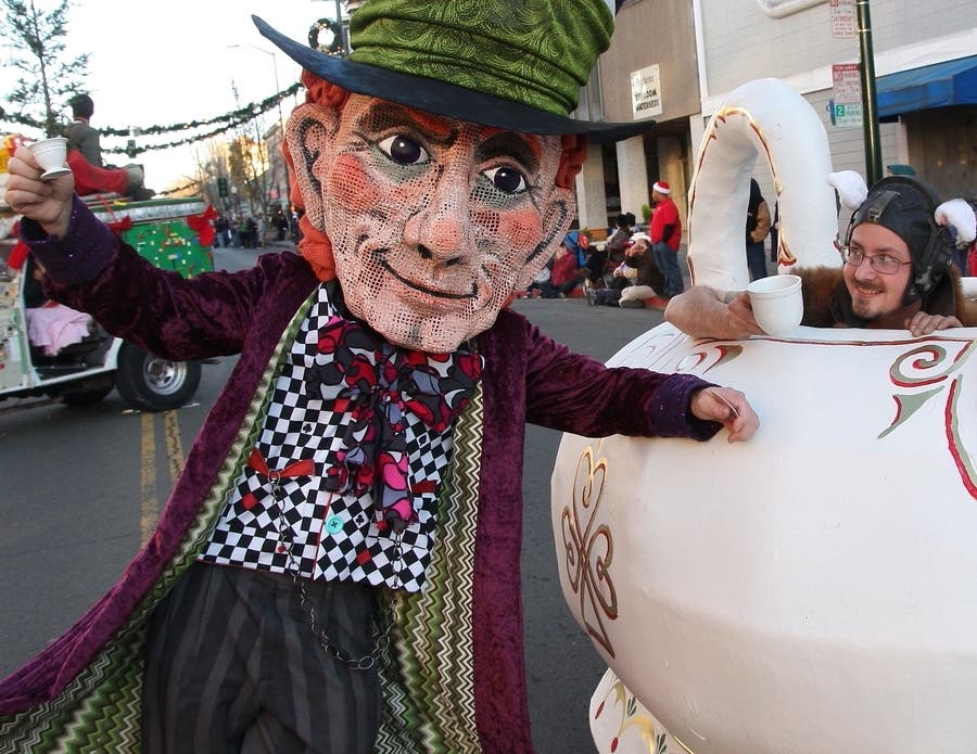 Mad Hatter Mascot and Tea Pot