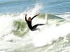 A surfer in Imperial Beach, California. 