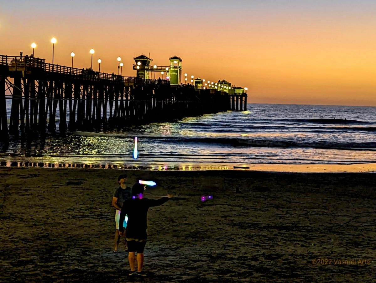 Jugglers in Oceanside, California. 