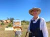 Plein air artist Jean Snow​ at Barnett Ranch Preserve in Ramona, California. 