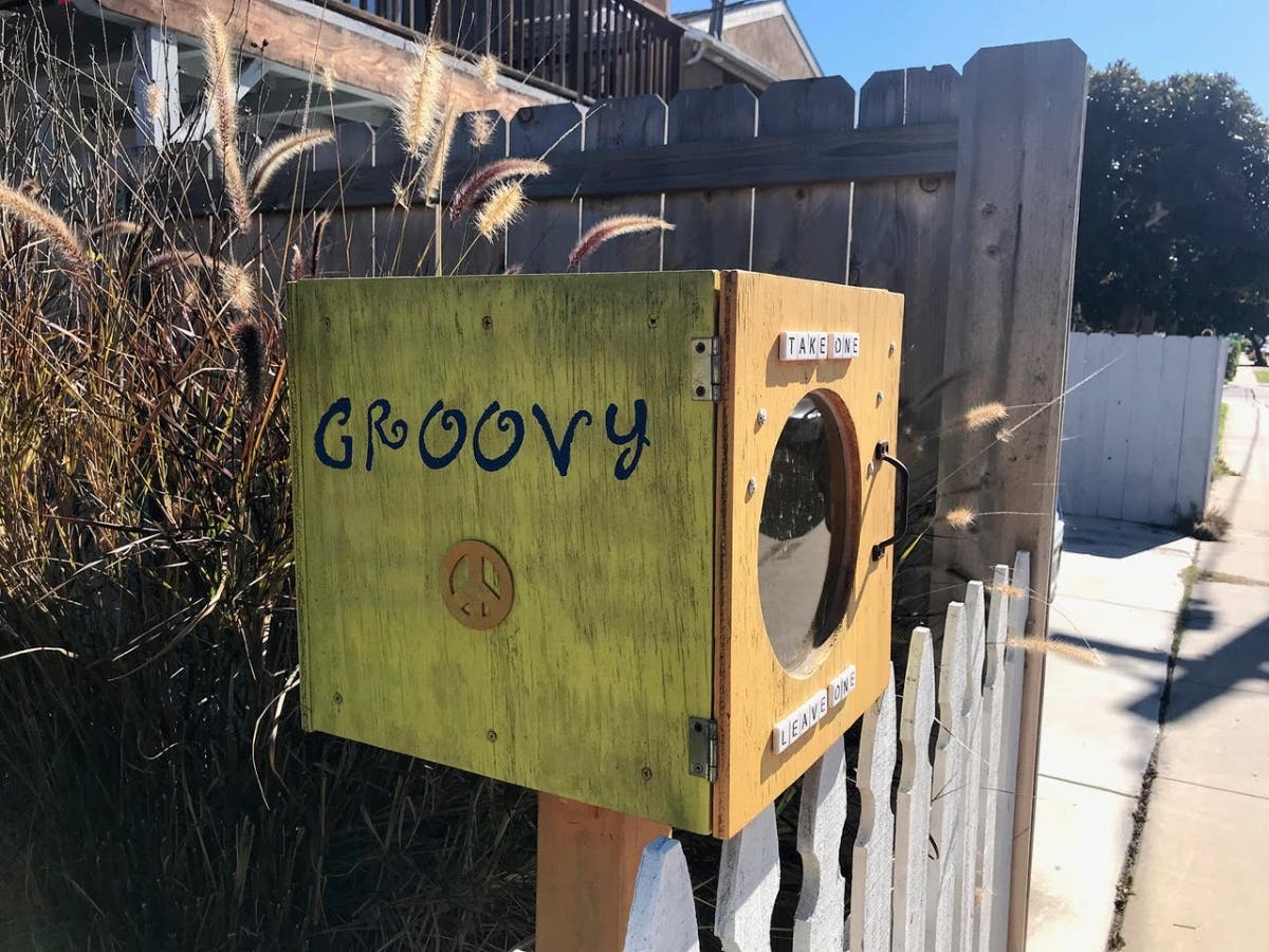 A book box in Encinitas, California. 