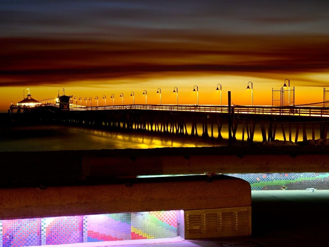The Imperial Beach Pier in Imperial Beach, California. 