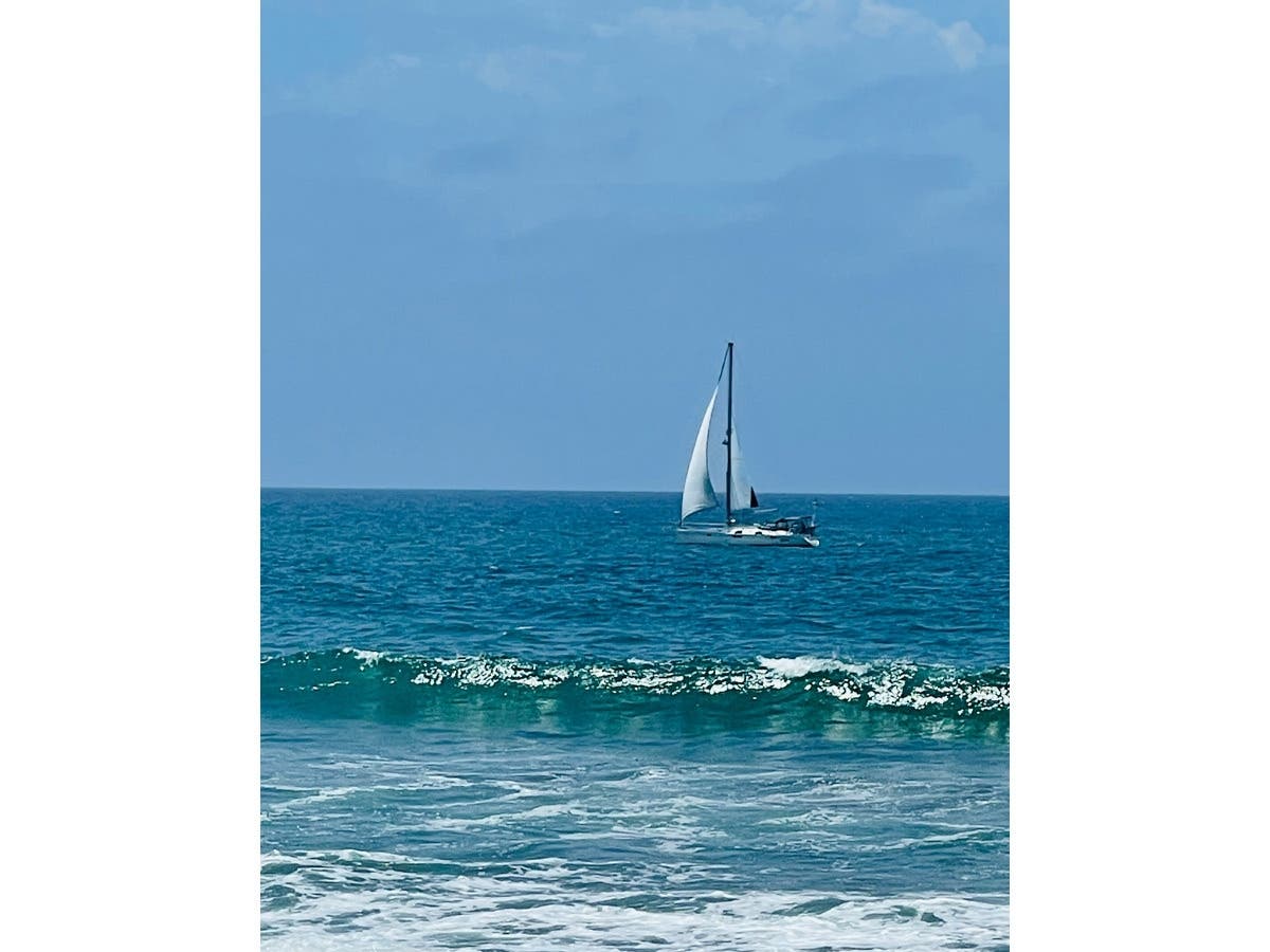 A sailboat in Carlsbad, California.