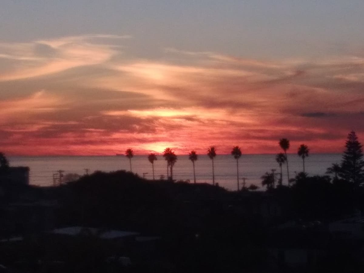 Sunset in Encinitas, California. 