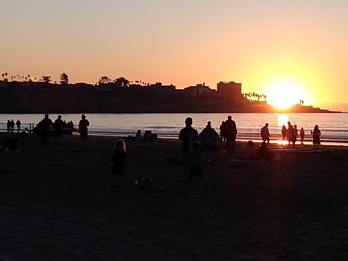 Sunset in San Diego, California.