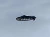 A Shark Week blimp flies over Carlsbad, California. 