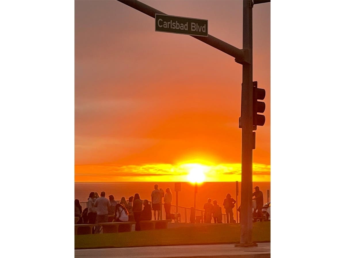 Sunset in Carlsbad, California. 