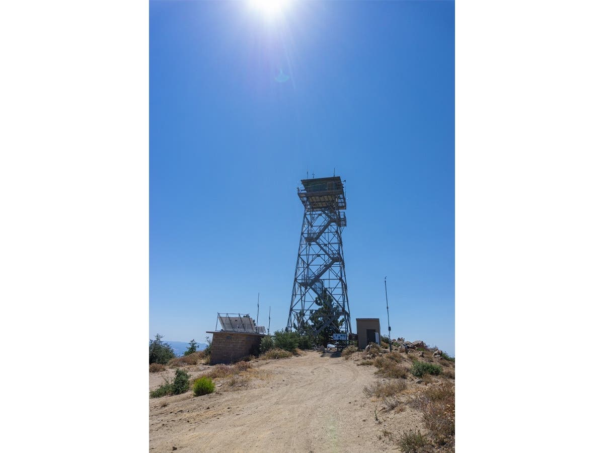 The High Point lookout tower on Palomar Mountain. 