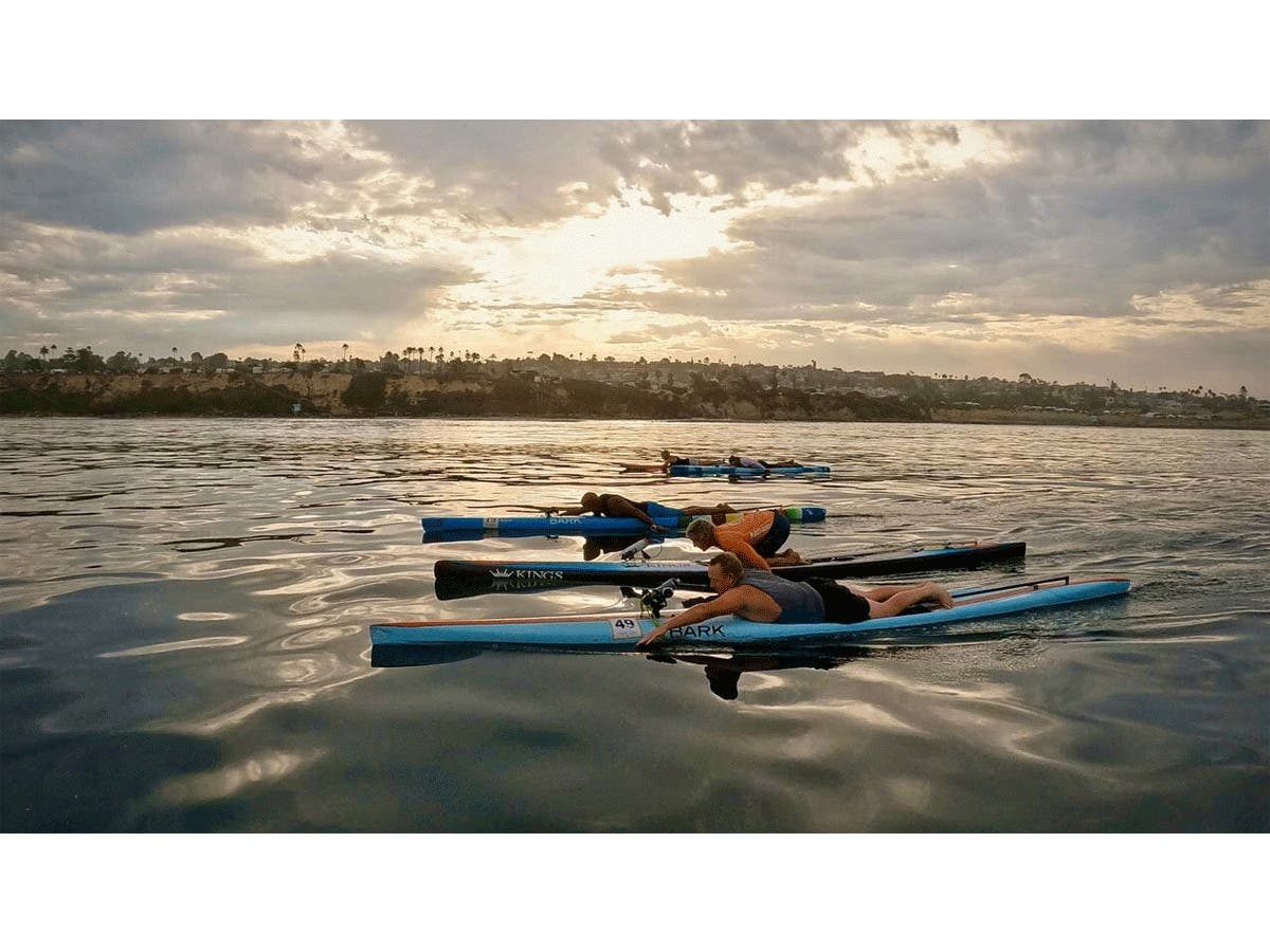 Members of North County Paddlers on Cardiff Reef.