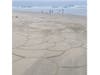Sand art in Cardiff, California. 