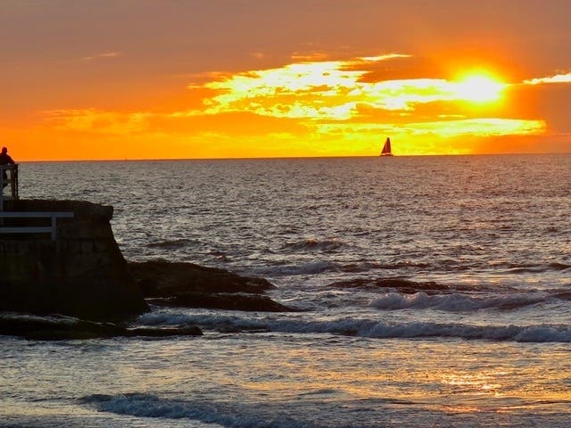 Sunset in San Diego, California. 