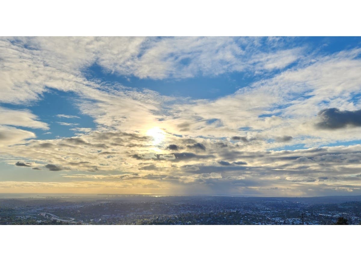 The view from the top of Mount Helix. 