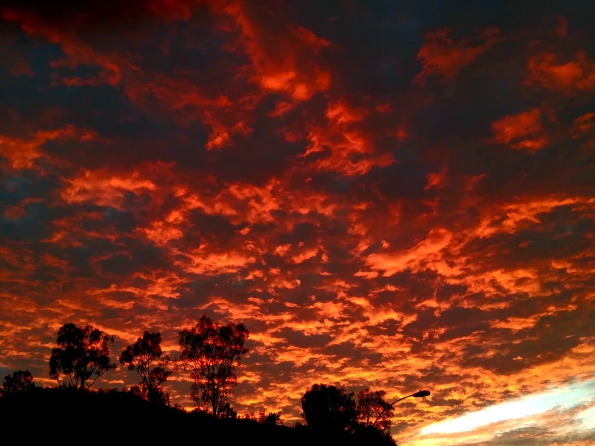 The sky over Encinitas, California. 