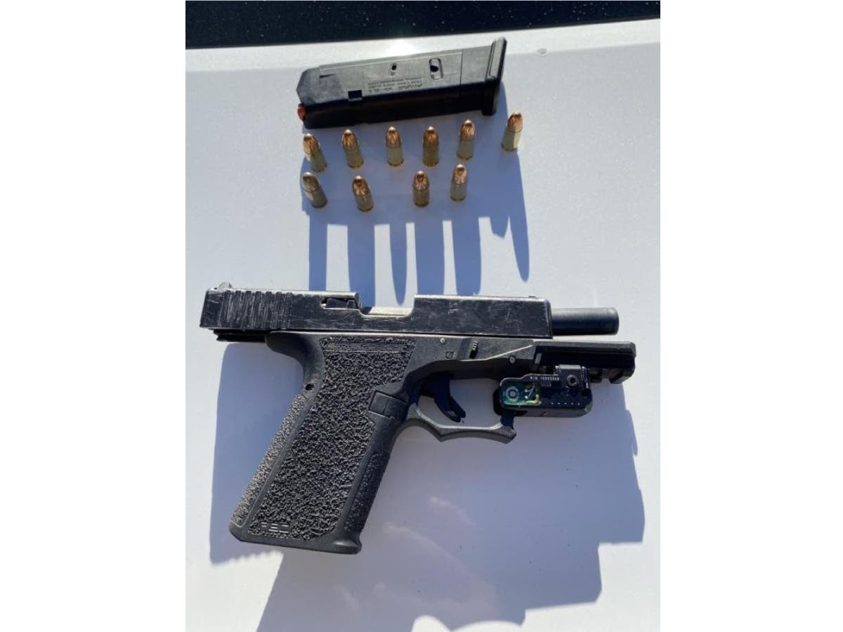 Isaiah Cisneros, 21, was arrested and booked into San Diego Central Jail on suspicion of possession of a firearm on jail grounds, possession of a concealed firearm and possession of a ghost gun.​