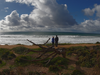 Two people enjoying the view at Carlsbad State Beach.