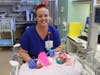 Nurses decorated the unit and dressed up their patients for Valentine's Day.