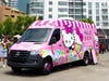 The all-pink cafe on wheels will carry exclusive treats and collectibles celebrating all things Hello Kitty. 